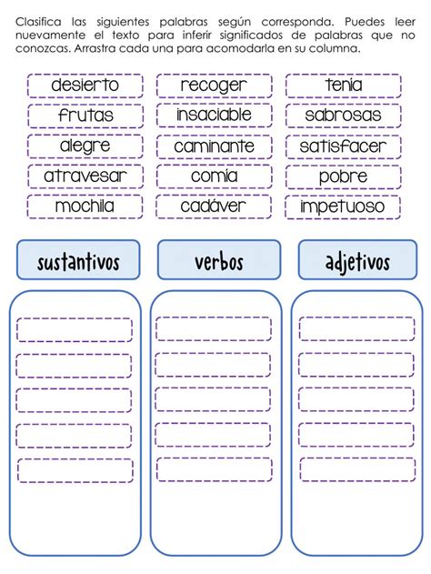 Verbos Sustantivos Adjetivos Interactive Worksheet The Best Porn Website The Best Porn Website