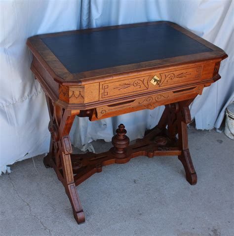Bargain Johns Antiques Antique Victorian Walnut Sewing Table With