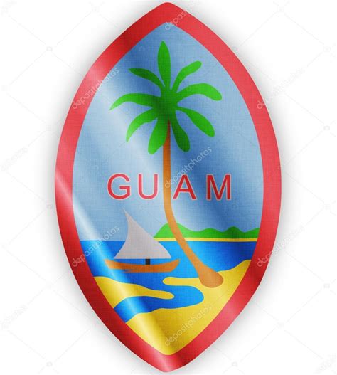 Guam Seal Waving Flag Close — Stock Photo © Bennian 109864058