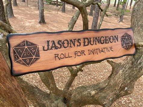 Personalized Rustic Dnd Wood Sign Dungeons And Dragons Etsy