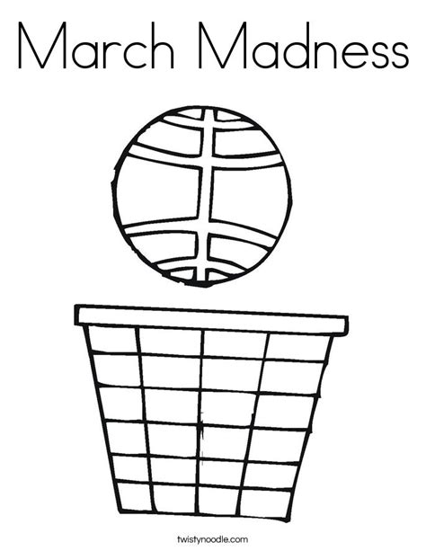 March Madness Coloring Page March Madness Coloring Pages For Kids