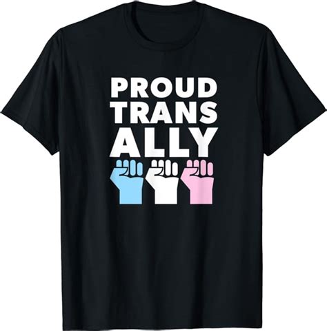 proud trans ally pride flag colors protest march resist t shirt uk clothing