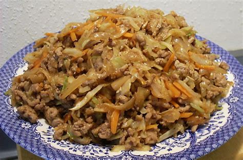 Asian Pork And Cabbage Skillet Dinner Lindas Low Carb Menus And Recipes