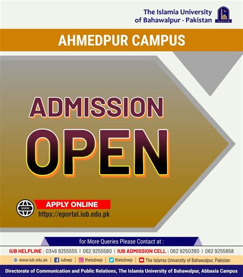 Spring Admissions 2023 All Campuses Of The Iub Iub The Islamia