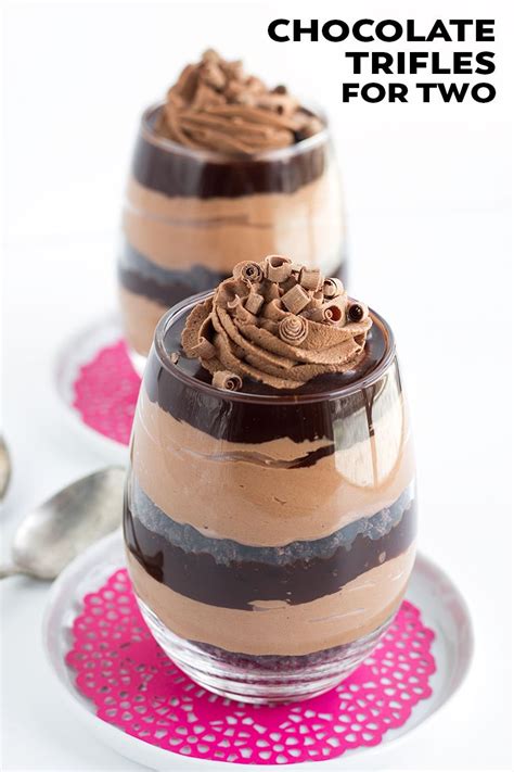 Chocolate Trifles For Two Recipe Trifle Recipe Desserts Trifle