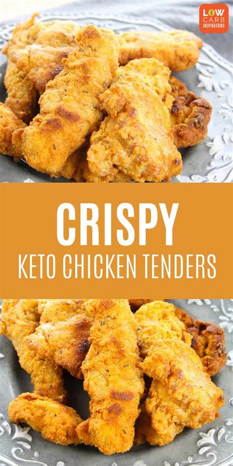 Crispy Keto Chicken Tenders Low Carb Inspirations
