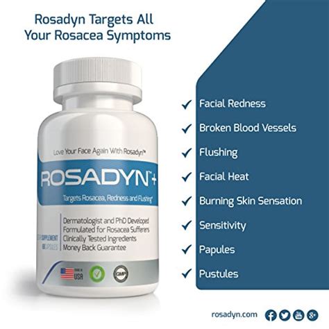 It contains ingredients known to calm rosacea. Rosacea Treatment Supplement by Rosadyn | Relief for Face ...
