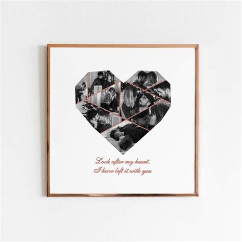Heart Collage Template Blog Template Heart Shape Photo Etsy In 2020