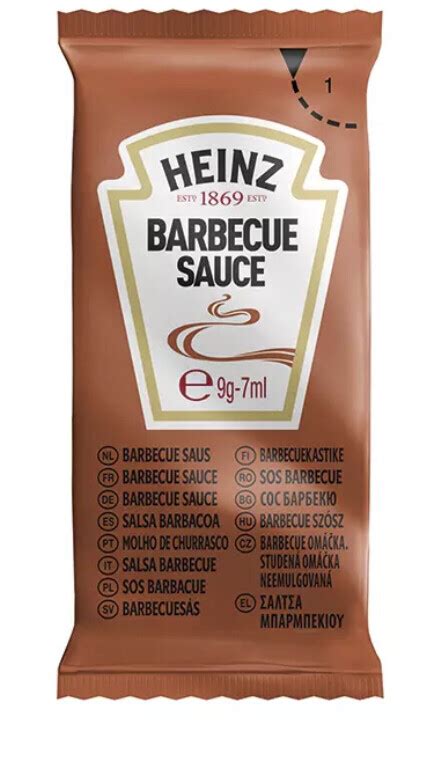 HEINZ BBQ SAUCE SACHET 250x7ml