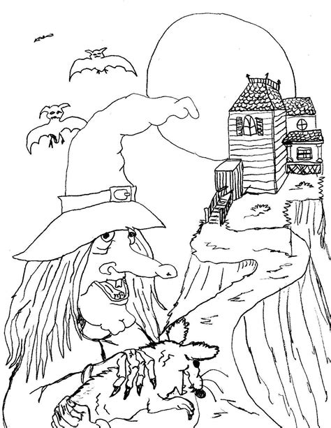 Scary Halloween Coloring Pages Sketch Coloring Page