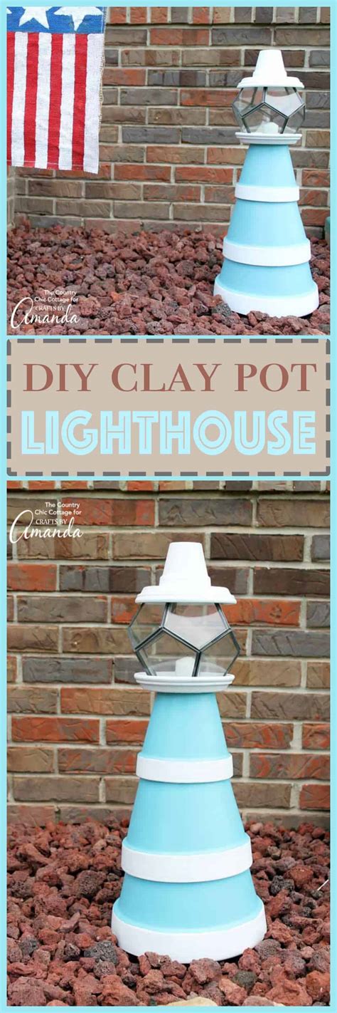 Clay Pot Lighthouse Make A Diy Lighthouse Using Terra