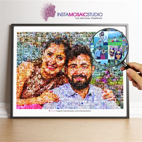 Photo Collage From Your Photos Custom Mosaic Photo Print Personalized