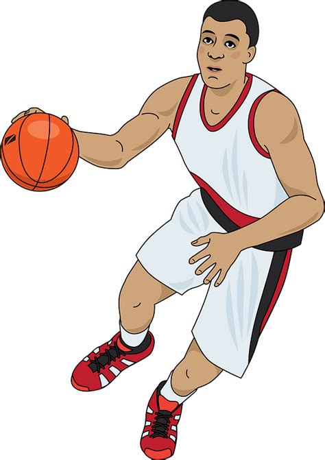Dribbling A Basketball Clipart