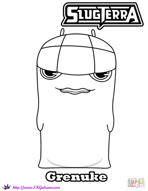 Here is a free coloring page of slugterra. Grenuke Slugterra coloring page | Free Printable Coloring ...