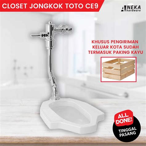 Jual Closet Jongkok TOTO CE9 Komplete Set Flush Valve Kloset Jongkok
