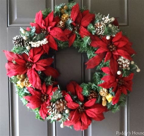 Christmas Diy Wreath On Door Puddys House
