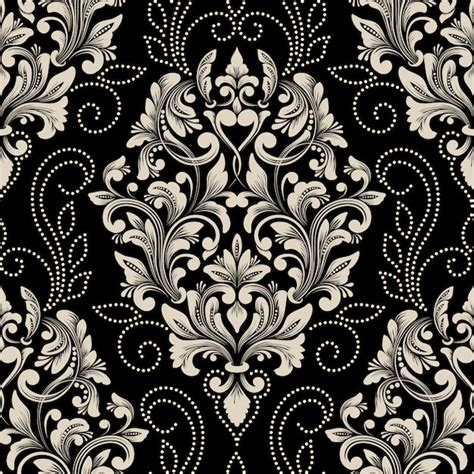Free Vector Vector Damask Seamless Pattern Element Classical Luxury Old Fashioned Damask