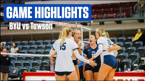 Byu Womens Volleyball Vs Towson Highlights Youtube