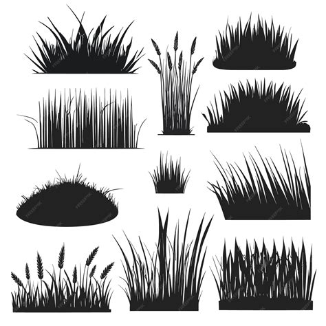 Premium Vector Grass Vector Set