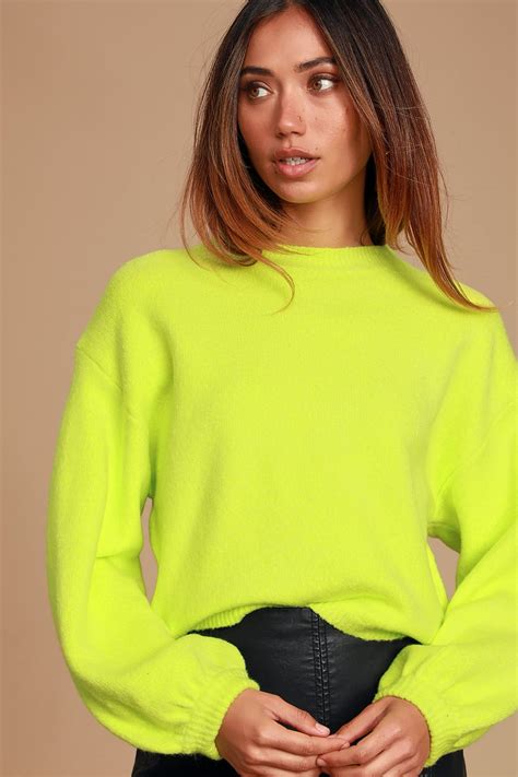 neon oversized sweater green na kd vlr eng br