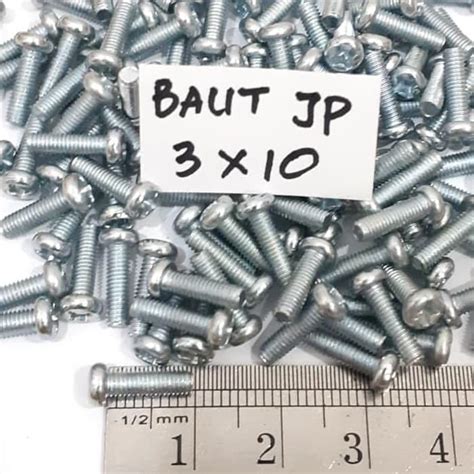 Bp Baut Jp 3x10 Per Pcs Panjang 10mm Siplah