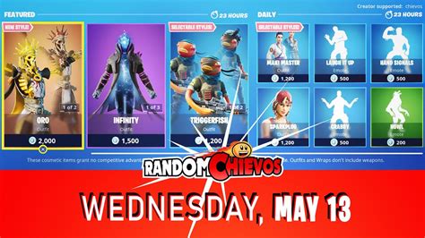Greetings everyone, due to the recent issues with facebook, our item shop bot has been taken down and for that, we have moved the bot to telegram. Fortnite TODAY'S Item Shop MAY 13 (NEW Oro Style, Infinite ...