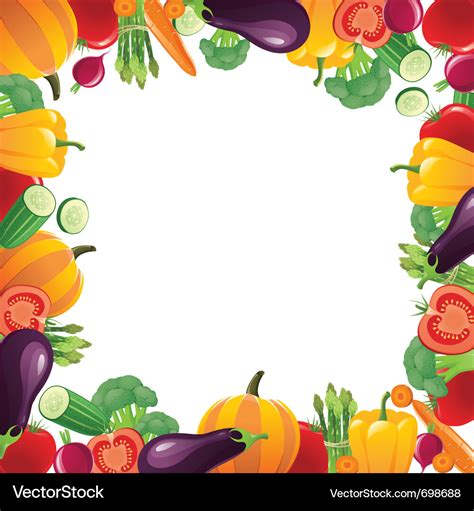 Vegetables Frame For Your Designs Royalty Free Vector Image