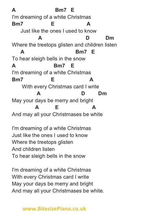 white christmas bing crosby piano chords lyrics christmas lyrics christmas piano christmas