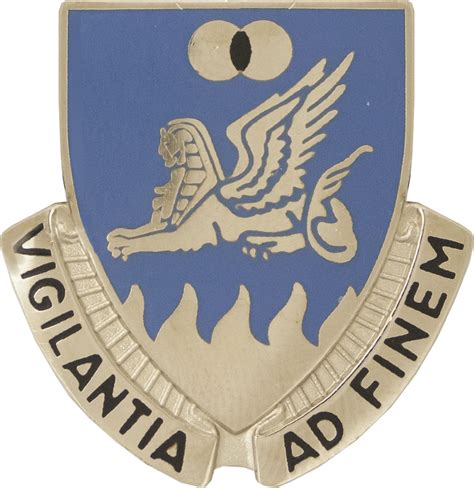 0015 Military Intelligence Unit Crest Vigilantia Ad Finem