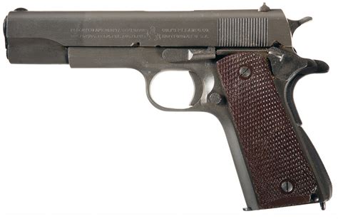 Exceptional World War Ii Wb Inspected Colt Model 1911a1 Semi