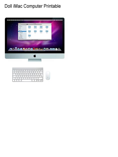Easy diy miniatures printables computer. uCreate: Doll Apple iMac Template