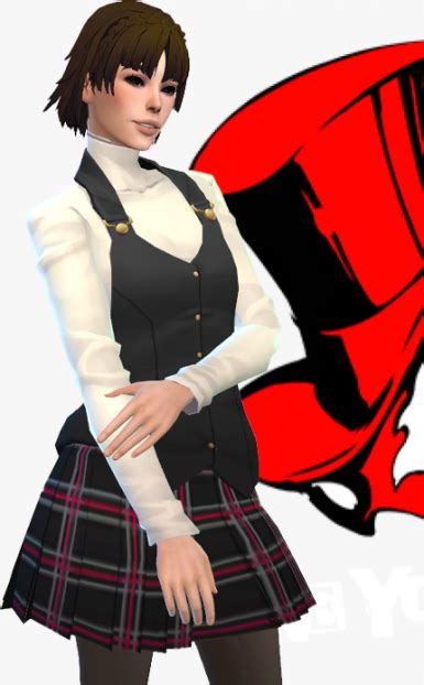 Persona 5 Makoto Winter Uniform And Hair At The Sims 4 Nexus Mods And