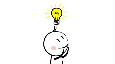 Hand Drawn Animated Light Bulb Invention Or Idea Concept