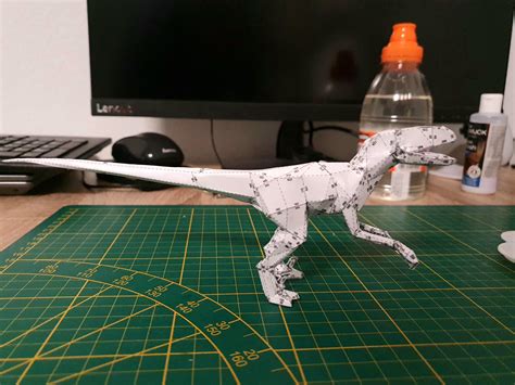 Heroic Papercraft Jurassic World Velociraptor Blue Paper Cutout Sexiz Pix