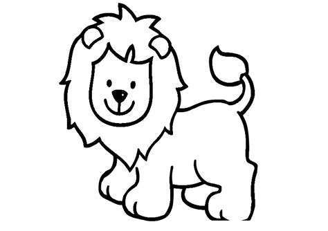 Easy To Draw Simple Lion Coloring Pages Cute Lions For Preschoolers