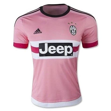Soccer Jersey Juventus Pink Retro Jersey Away 2015 2016 Size Xl