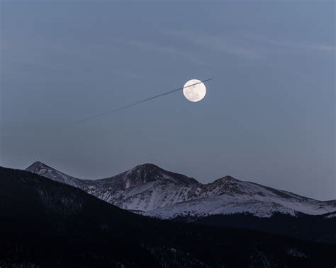 1280x1024 Moon Over Snowy Mountains 5k 1280x1024 Resolution Hd 4k