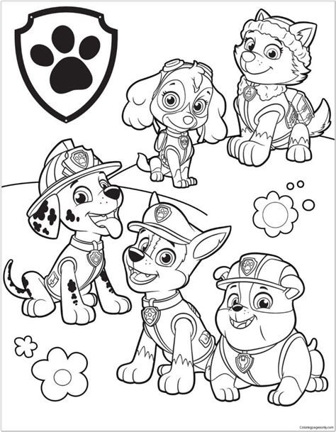 Most of the paw patrol coloring pages are easy to finish, along with big images. Kitchen Cabinet : Coloring Book Pages Paw Patrol Chase And ...