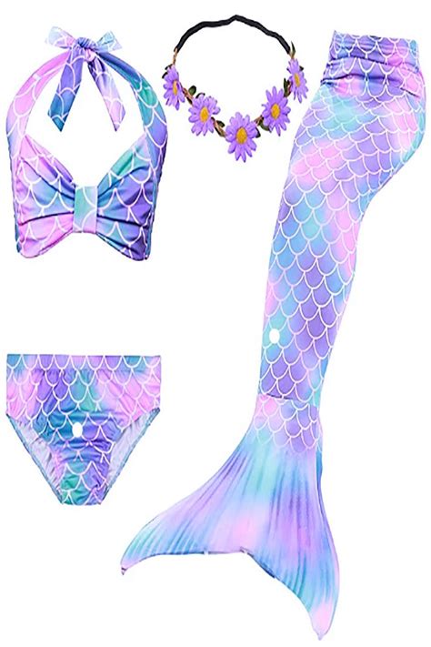 Galldeals Mermaid For Swimming Girls Swimsuit Princess Bikini Set