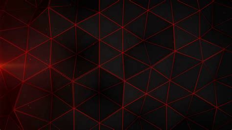 Glowing Red Triangle Polygons Background Loopable 4k Uhd 3840x2160