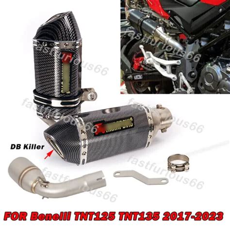 Mm Muffler For Benelli Tnt Tnt Exhaust Mid Link Pipe Db