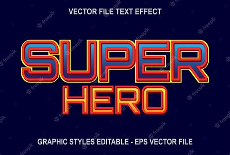 Premium Vector Red Blue Superhero Text Effect Design For Templates