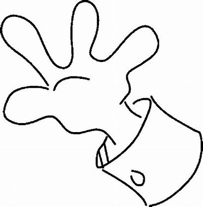 Hands Hand Colouring Coloring Printable Clipart Pages