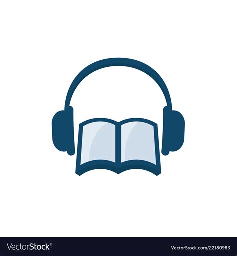 Audiobook Icon On White Royalty Free Vector Image