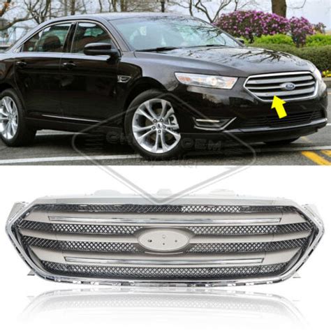 Chrome Front Bumper Upper Grille For 2013 2019 Ford Taurus Grill 2014