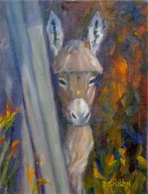 Daily Painting Projects Donkey Sighting Oil Painting Animal Portrait