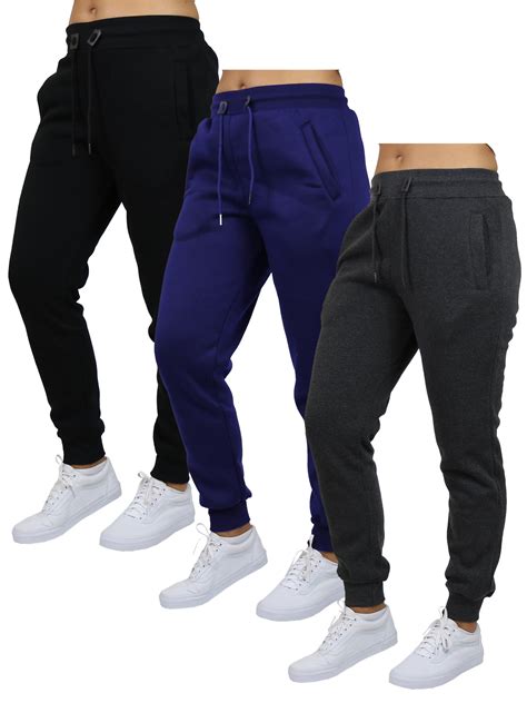 Galaxy By Harvic 3 Pack Women Fleece Female Jogger Sweatpants