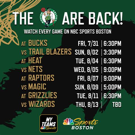 Celtics schedule in Orlando: Dates, matchups for NBA 'seeding' games ...