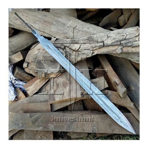 Custom Handmade Damascus Knives 30 Damascus Steel Sword Blank Blade