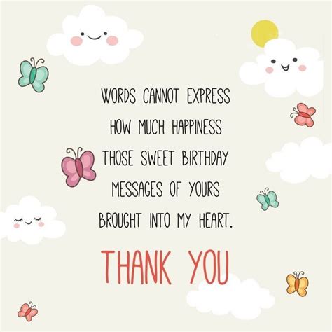 Thank You Note For Birthday Wishes And Ts Thank You Messages For
